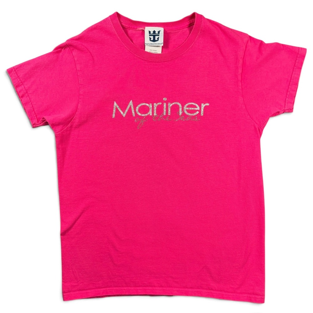 Royal Caribbean T-Shirt Womens Small Pink Mariner of the Seas Glitter Graphic
